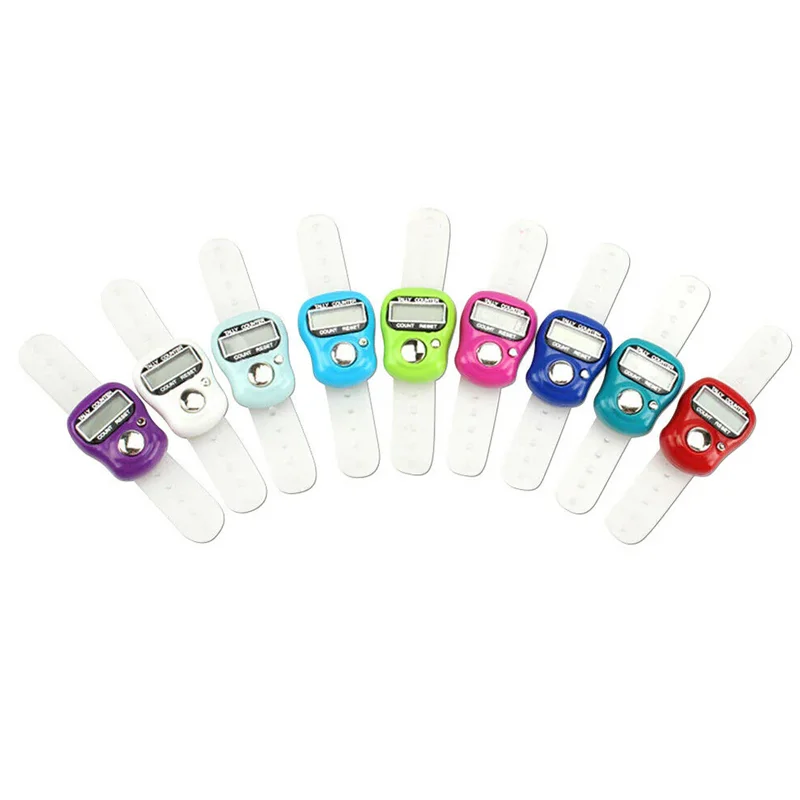 Contador de dedo bússola led eletrônico portátil contador clicker anel contador