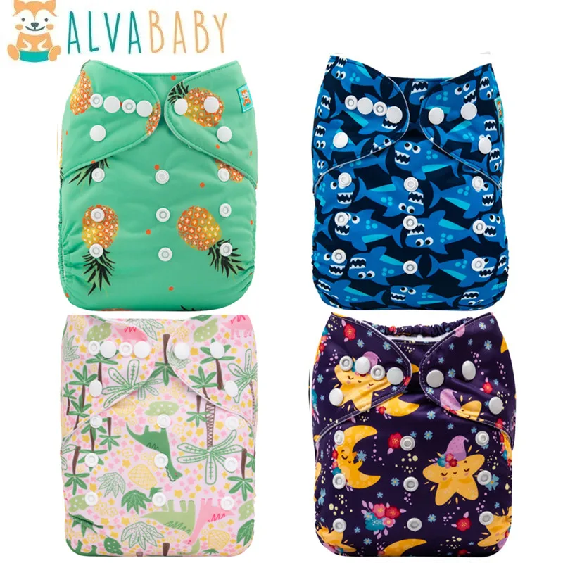 U Pick ALVABABY Cloth Diaper Pocket for Baby Eco-friendly Cloth Nappy for Baby 3-15kg with 1pc Microfiber Diaper Insert