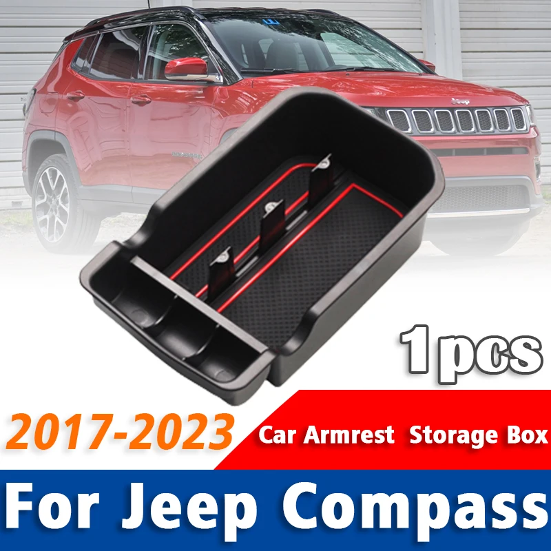 

1Pcs Armrest Center Console Storage Box For Jeep Compass 2017 2018 2019 2020 2021 2022 2023 Stowing Tidying Interior Accessories