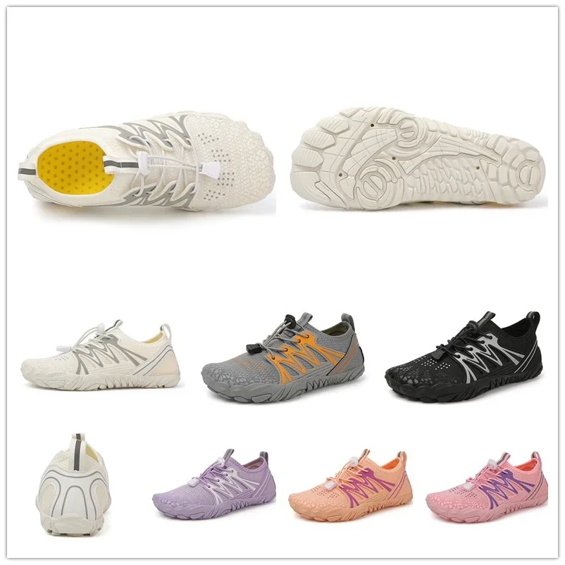 Unisex Five Toe Water Shoes Beach Breathable Aqua Swimming Shoes Upstream Wading Sneakers Non Slip Hiking Training Barefoot New