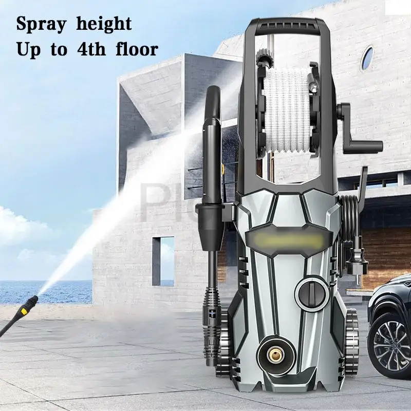 8L ارتفاع ضغط آلة غسل سيارات المنزلية حديقة غسالة مع مدفع المياه 1600 واط عالية الطاقة آلة تنظيف الحديقة للمنزل #1