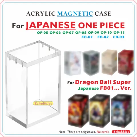 Japon One Piece için Akrilik Manyetik Vitrin (OP-05/06/07/08...& EB-01/02/03...)