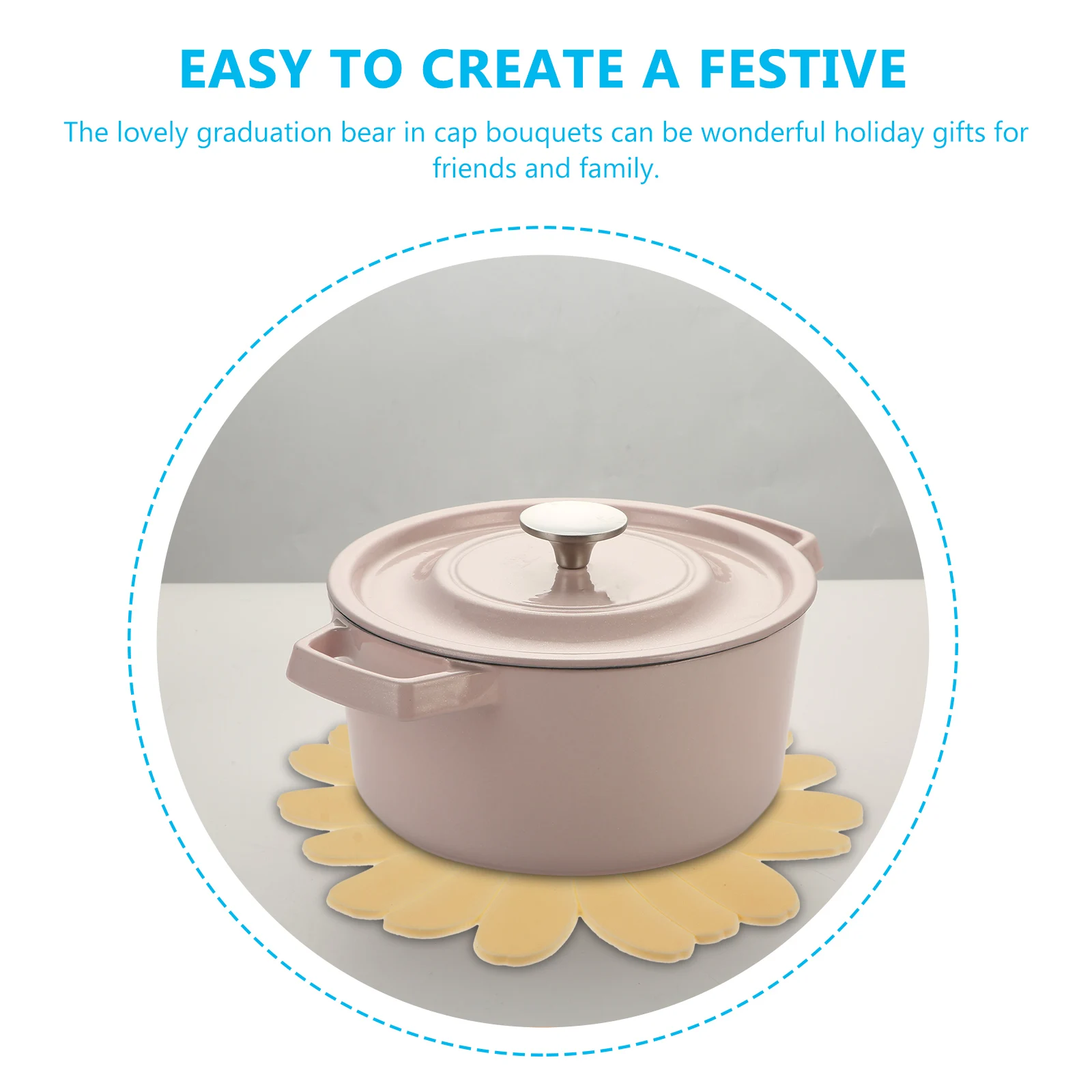 

2pcs Chrysanthemum PVC Table Mat Heat Resistance Coaster Decorative Placemat for Kitchen Living Room Restaurant Cafe Hotel