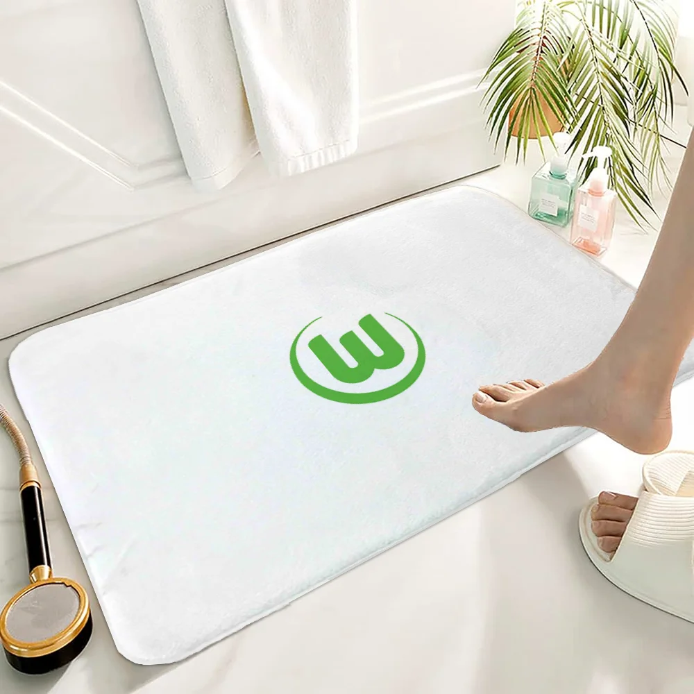 Bath Mat Rug Bathroom Foot Mat Non-slip Mat Small Floor Mats Door Mat  VfL W-wolfsburg-g Fc Carpets Doormat Entrance Door Rugs