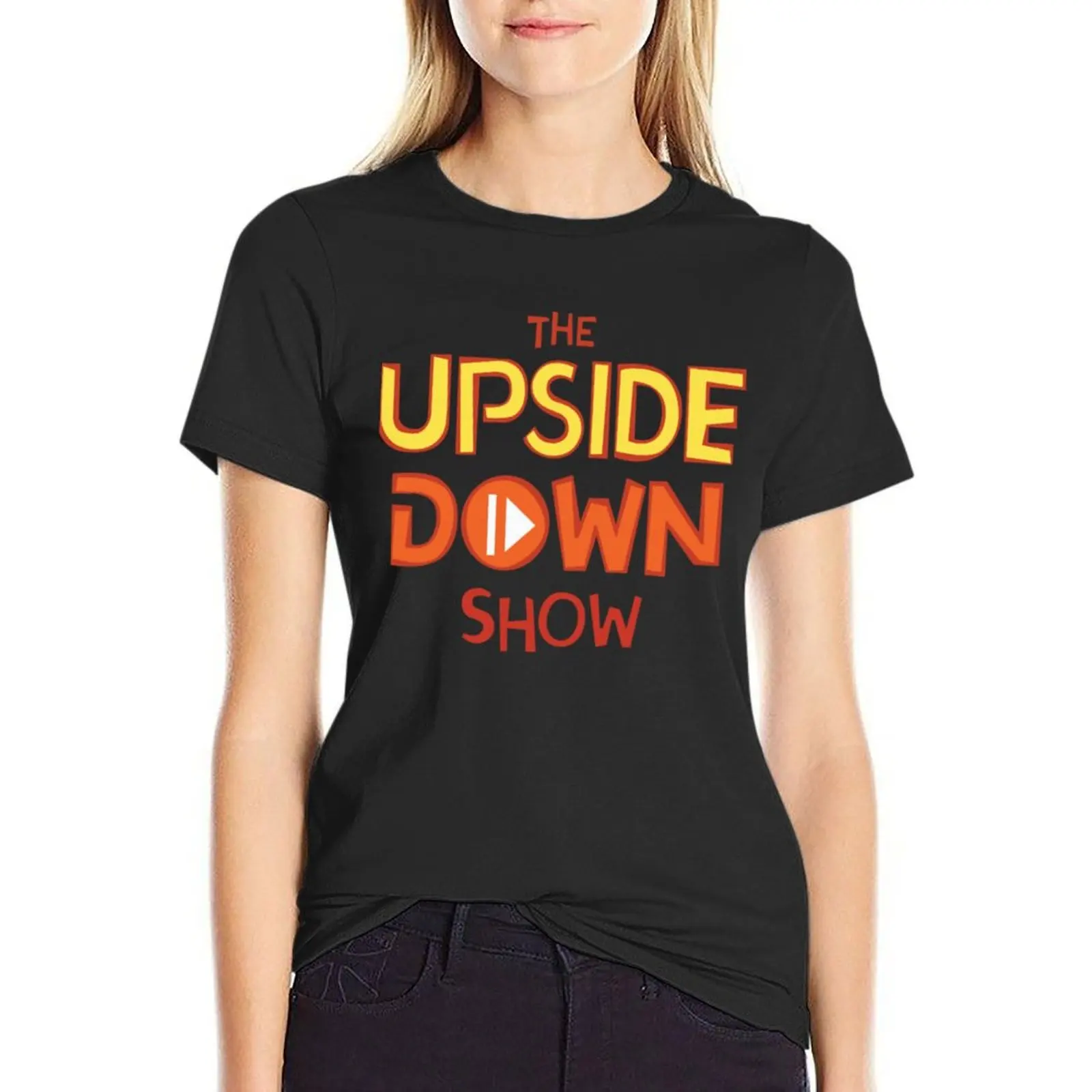 

The Upside Down T-Shirt quick drying female funny t shirt dress Women