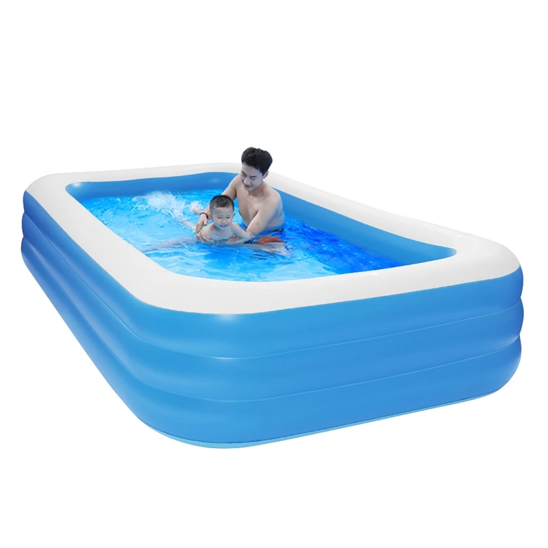 

262/302cm Large Inflatable Swimming Pool Square Family BPA-Free Above Ground Swimming Children Kids Inflatable Pool Bathing Tubs