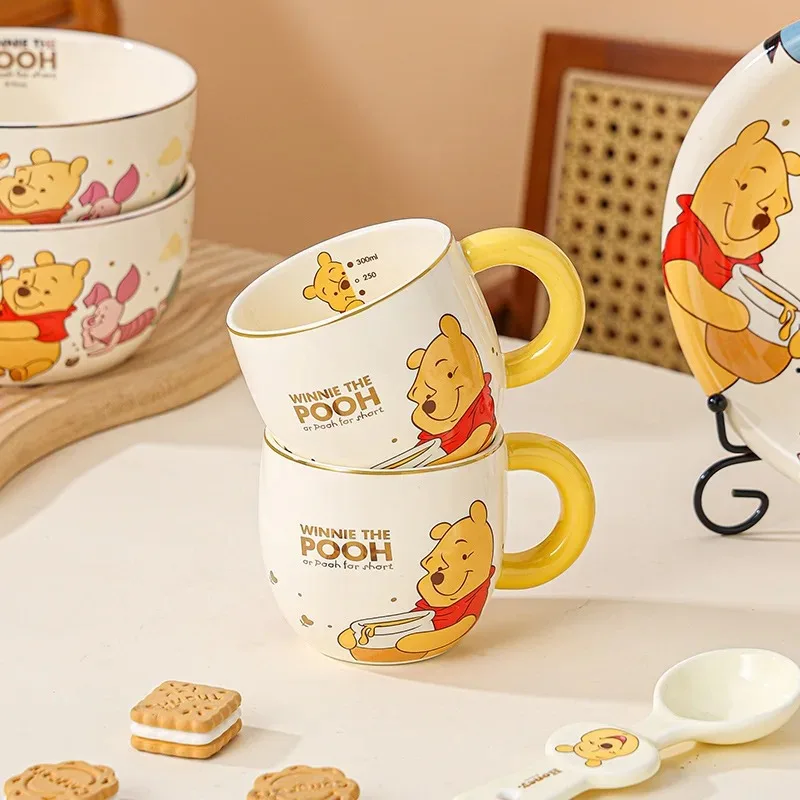Cute Winnie The Pooh Ceramic Mug Lotso Home Office Coffee Cups Cartoon Stitch High-quality Couple Water Cup Breakfast Milk Mugs - view 5