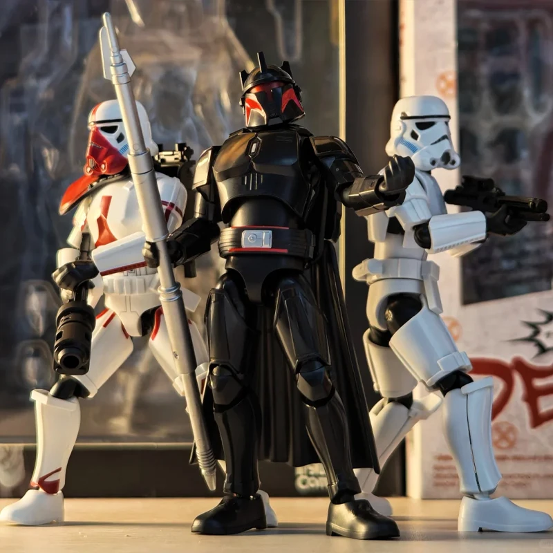 Blokees genuínos e star wars a série mandaloriana gv01 kits de modelo poseable caixa cega din djarin grogu moff gideon modelo brinquedos