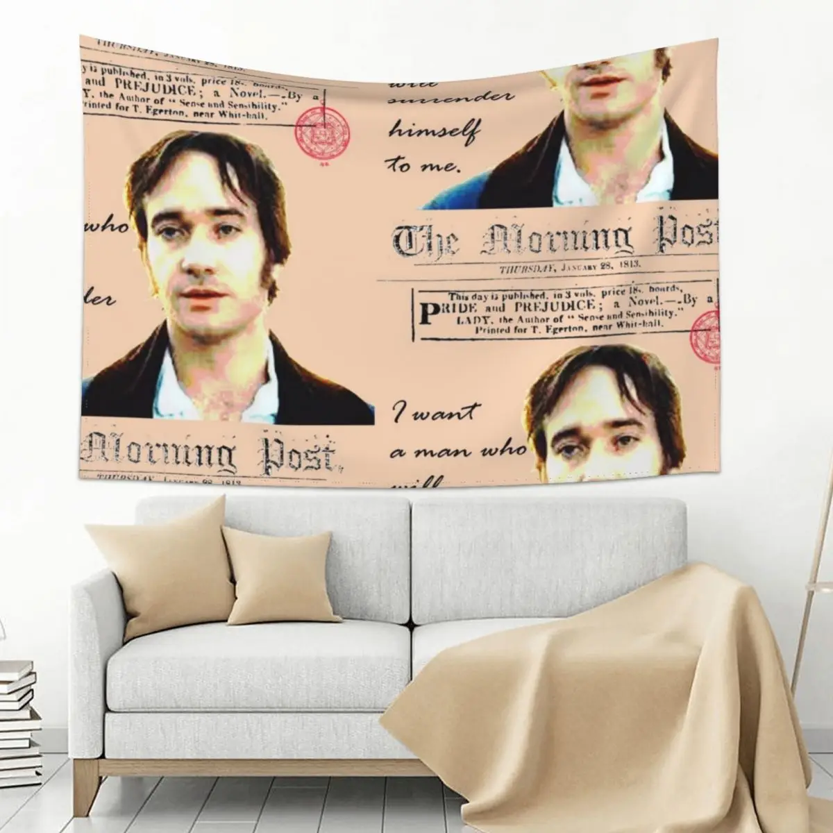 

Mr. Darcy Pride & Prejudice Tapestry Decoration For Home Wall Decoration Items Wall Hanging Decor Tapestry