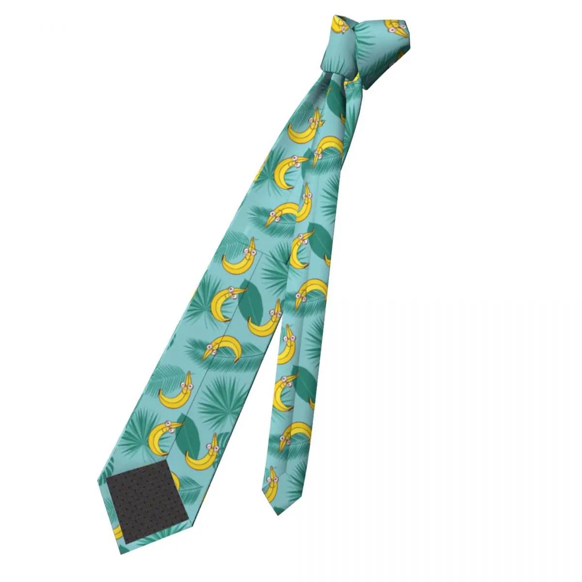 Banana Summer Fruits Necktie Unisex Polyester 8 cm Tropical Palm Leaves Neck Tie for Mens Narrow Shirt Accessories Cravat Gift