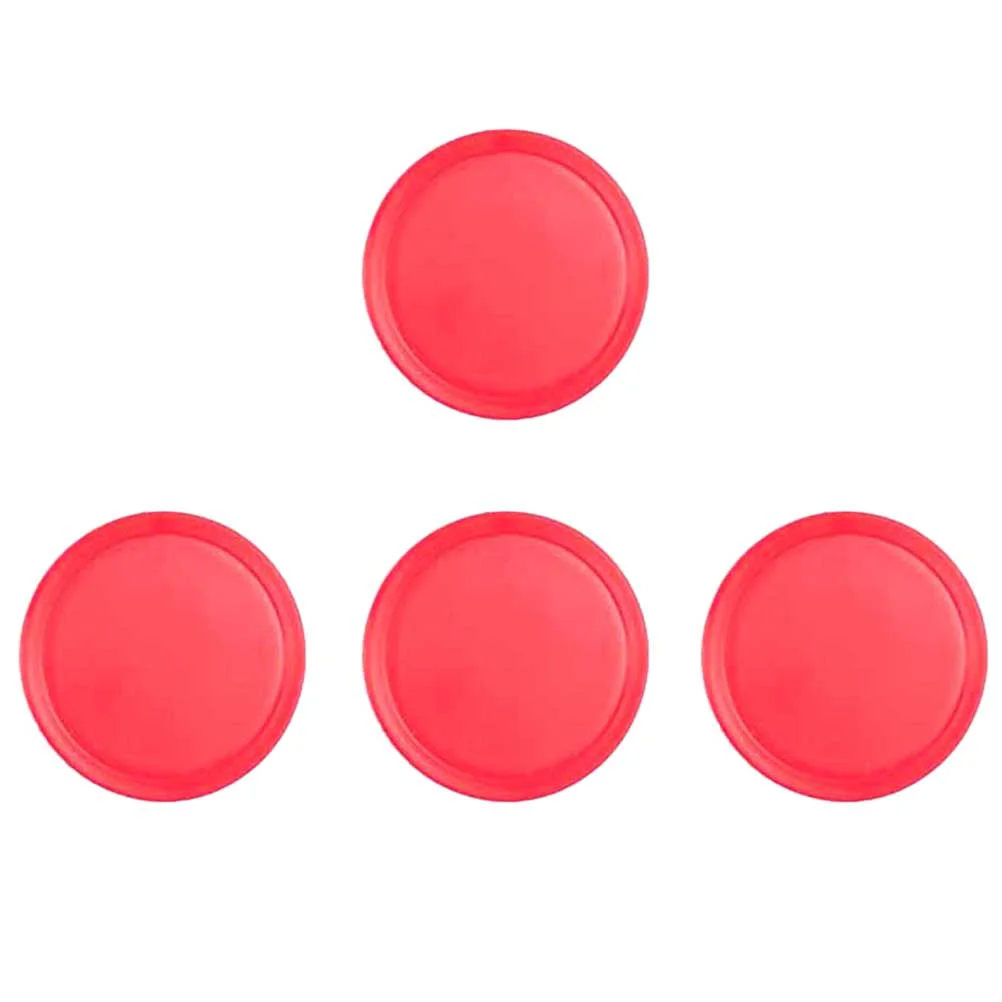 4PCS 50mm Air Hockey Pushers Pucks Replacement For Game Tables Goalies Header Kit Air Hockey Equipment Accessories(Red)