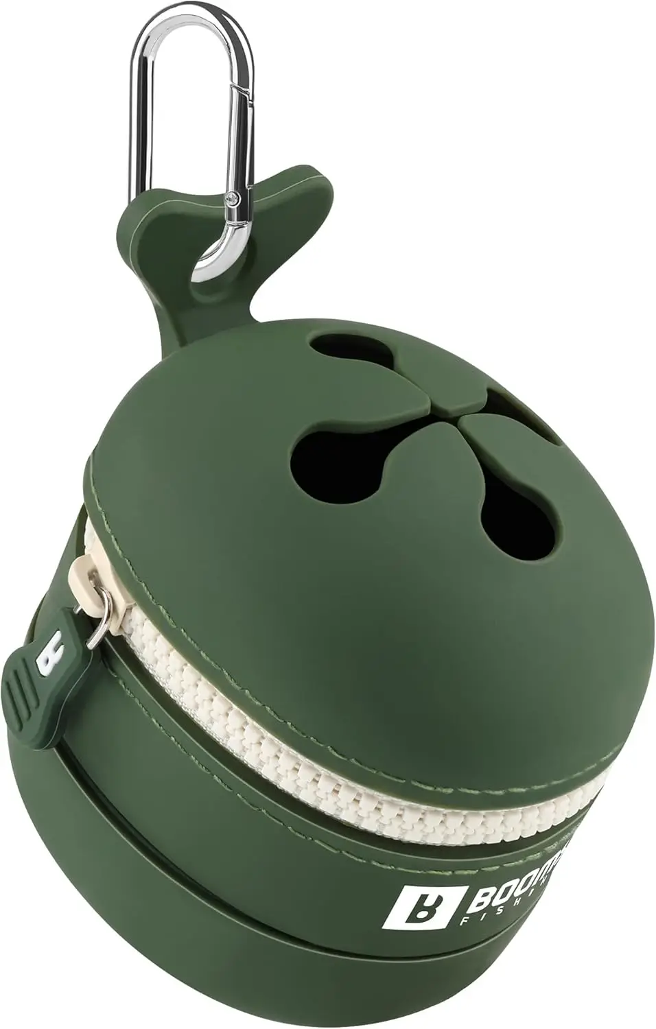 

Booms Fishing Portable Trash Pouch: Silicone Expandable & Collapsible Fishing Line Waste Cantainer - Eco-Friendly Reusable Garbage Holder for Fishing, Hiking, Camping & Outdoor Activities - ST2 Green