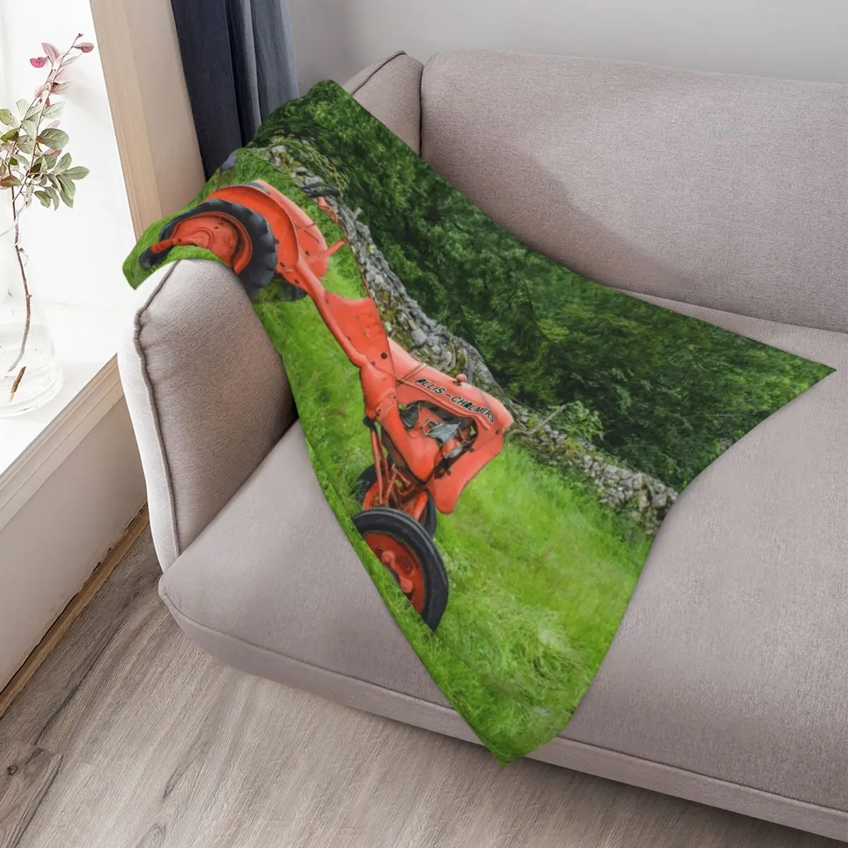 Allis the Orange Tractor رمي بطانية بطانيات للسرير أنعم الفراش الصيفية أريكة لحاف البطانيات