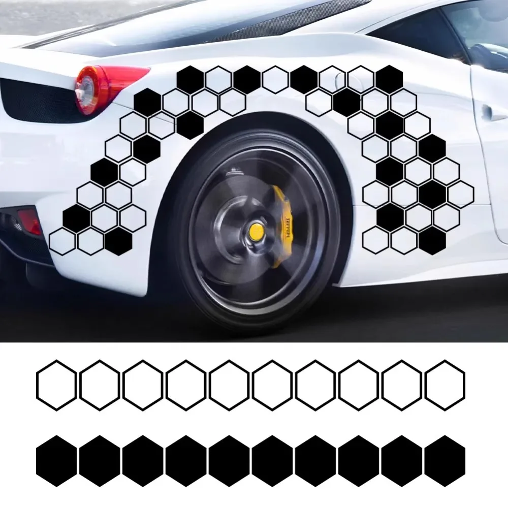 

Автомобильная наклейка сотовый узор персонализированная креативная наклейка на линию талии модификация живописи наклейка на кузов автомобиля универсальный автомобильный хвост