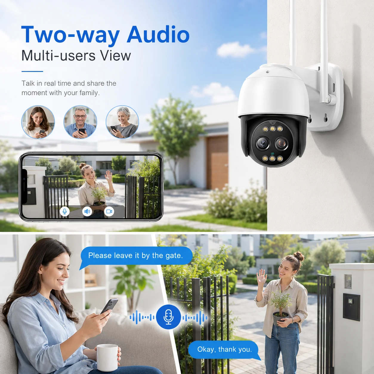 5MP 16CH WiFi Security Camera System 8MP Dual Lens PTZ Camera Human Detection 2-Way Audio Remote View CCTV EseeCloud IP Pro Kit