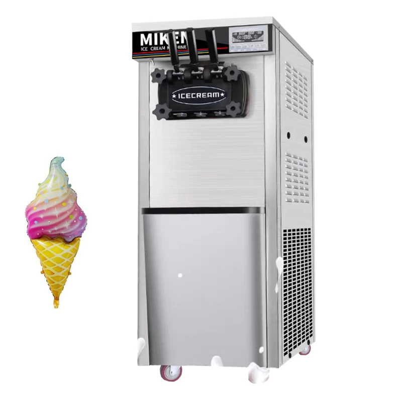 

Commercial Ice Cream Maker Fully Automatic Soft Ice Cream Machine Large Capacity Vertical Sundae Ice Cream Vending Machine