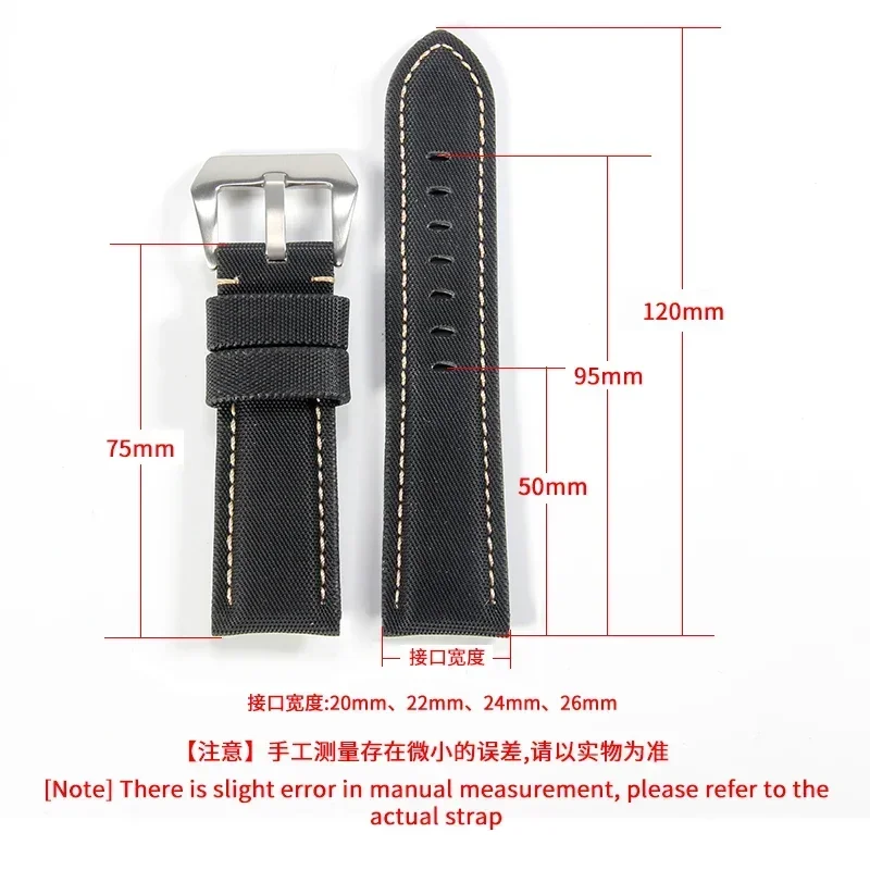 Carbon Fiber Plaid Watch Strap for Panerai 441 Seaman Sterculiae Lychnophorae Pam01661 Series Comfortable Nylon Watchband 24mm