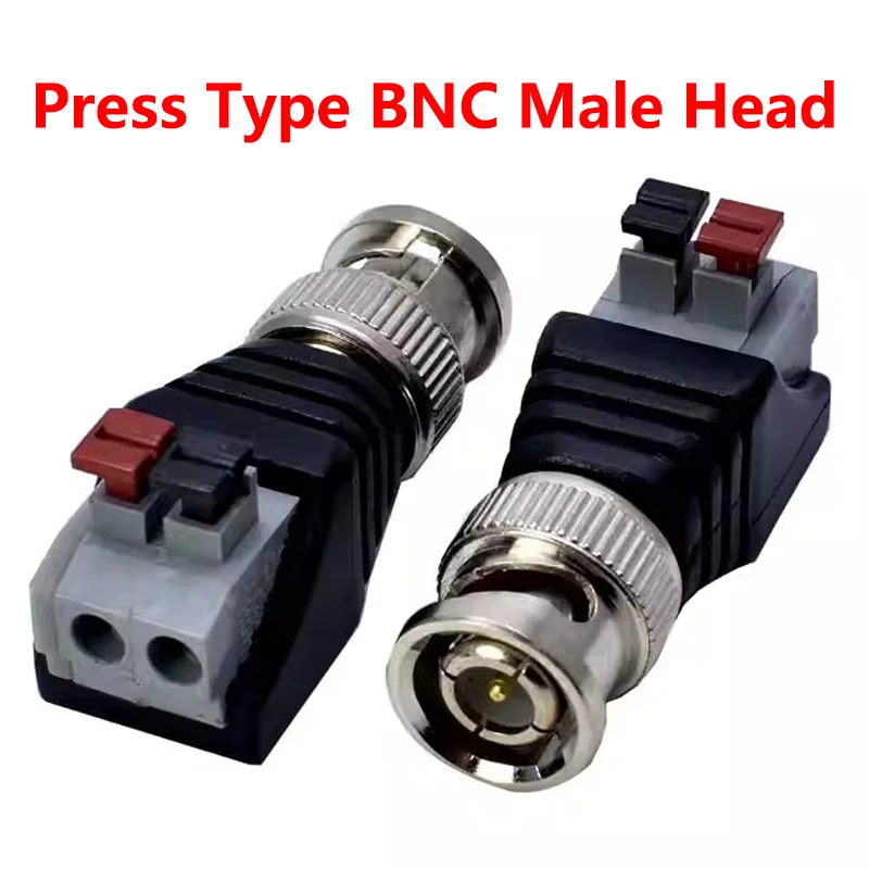 Q9 Plug 75-5 BNC Connector Analog Surveillance Camera Welding-free Bnc Video Cable Copper Core Interface Pressed connected