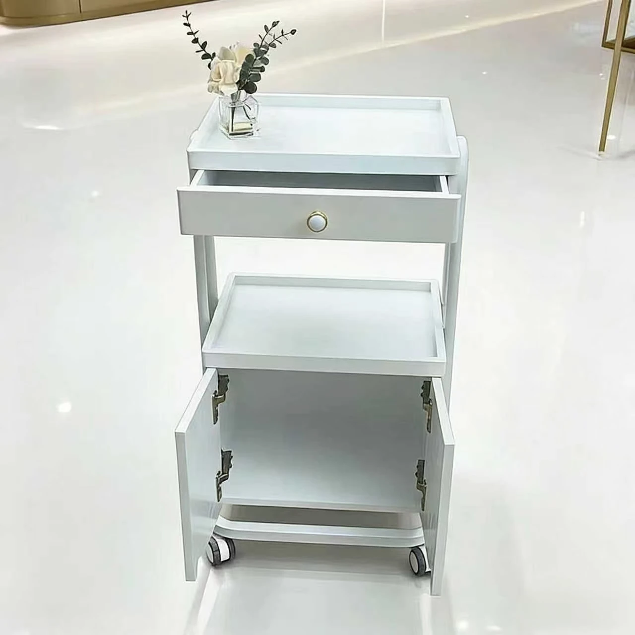 High End Beauty Salon Hair Salon Small Cart Beauty Salon Dedicated Storage Rack Storage Tool Cart
