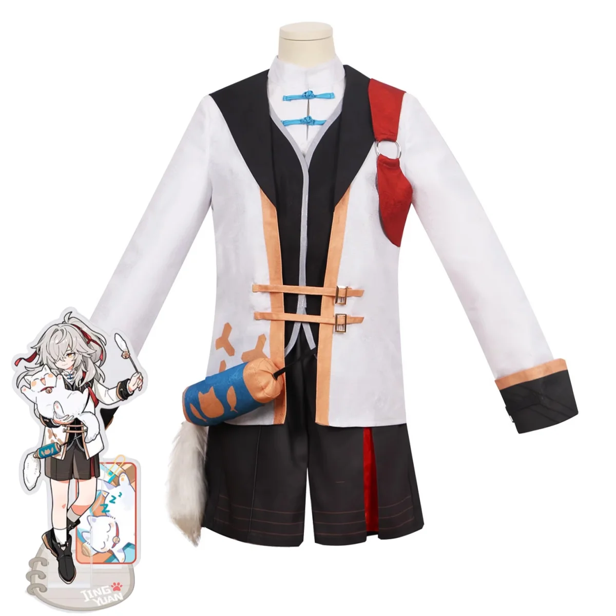 Game Honkai: Star Rail Jing Yuan Cosplay Costume New Skin Little Cat Collection Wig Uniform Coat Man Halloween Carnival Suit