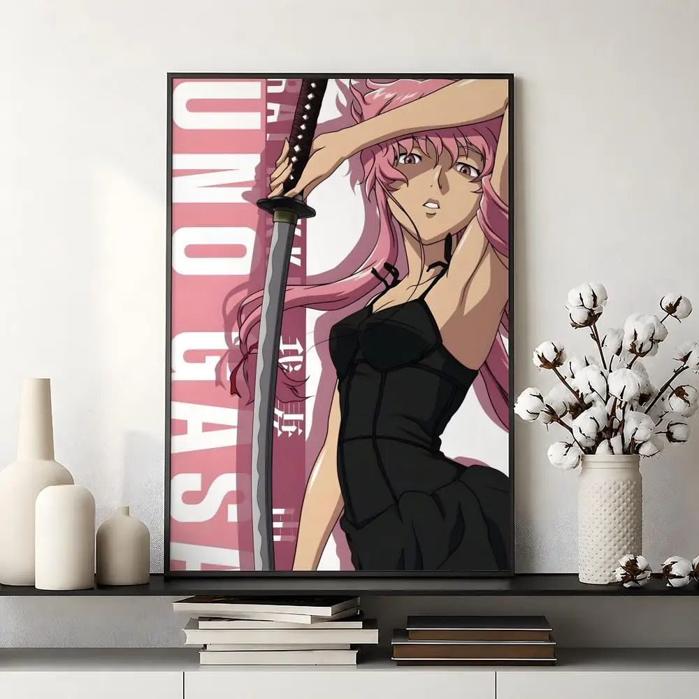 Anime Mirai Nikki Future Diary Poster Waterproof HD Modern Peel And Stick Wall Decor Bedroom Living Room Dorm Office view 5