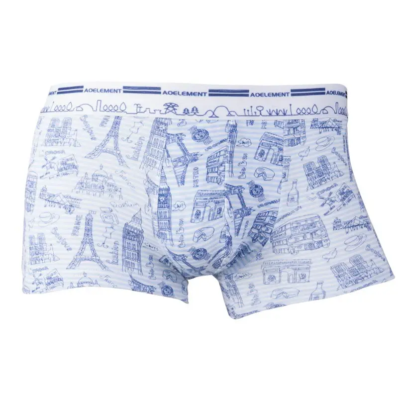 5 قطع سراويل داخلية للرجال، بوكسر مشروط، مطبوعات مثيرة، بوكسر، شباب عصري، شورت مسامي
