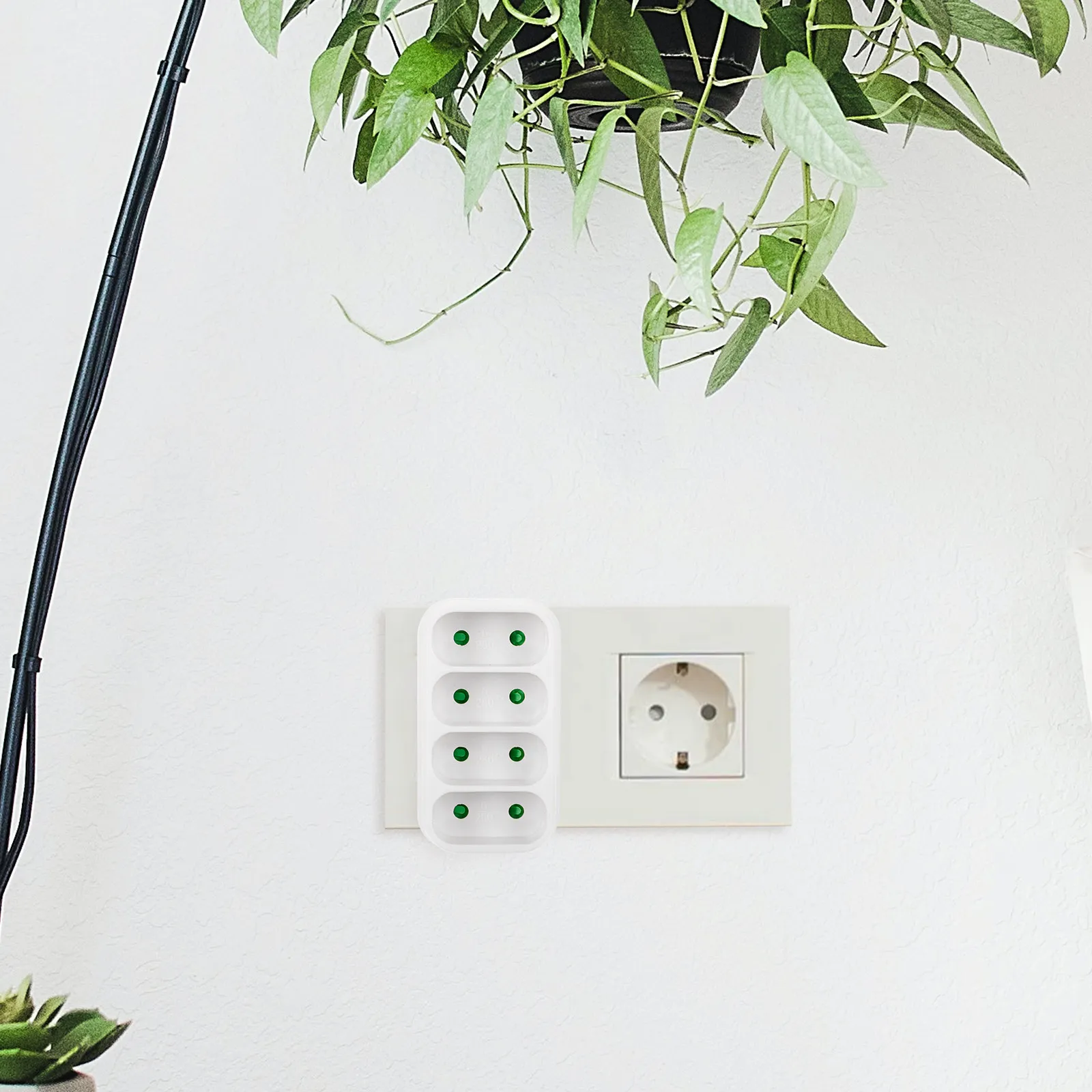 Socket Converter EU St Round Dual Head Plug Adapter 2.5A Power Sockets Travel Supply Multi Electrical Changeover