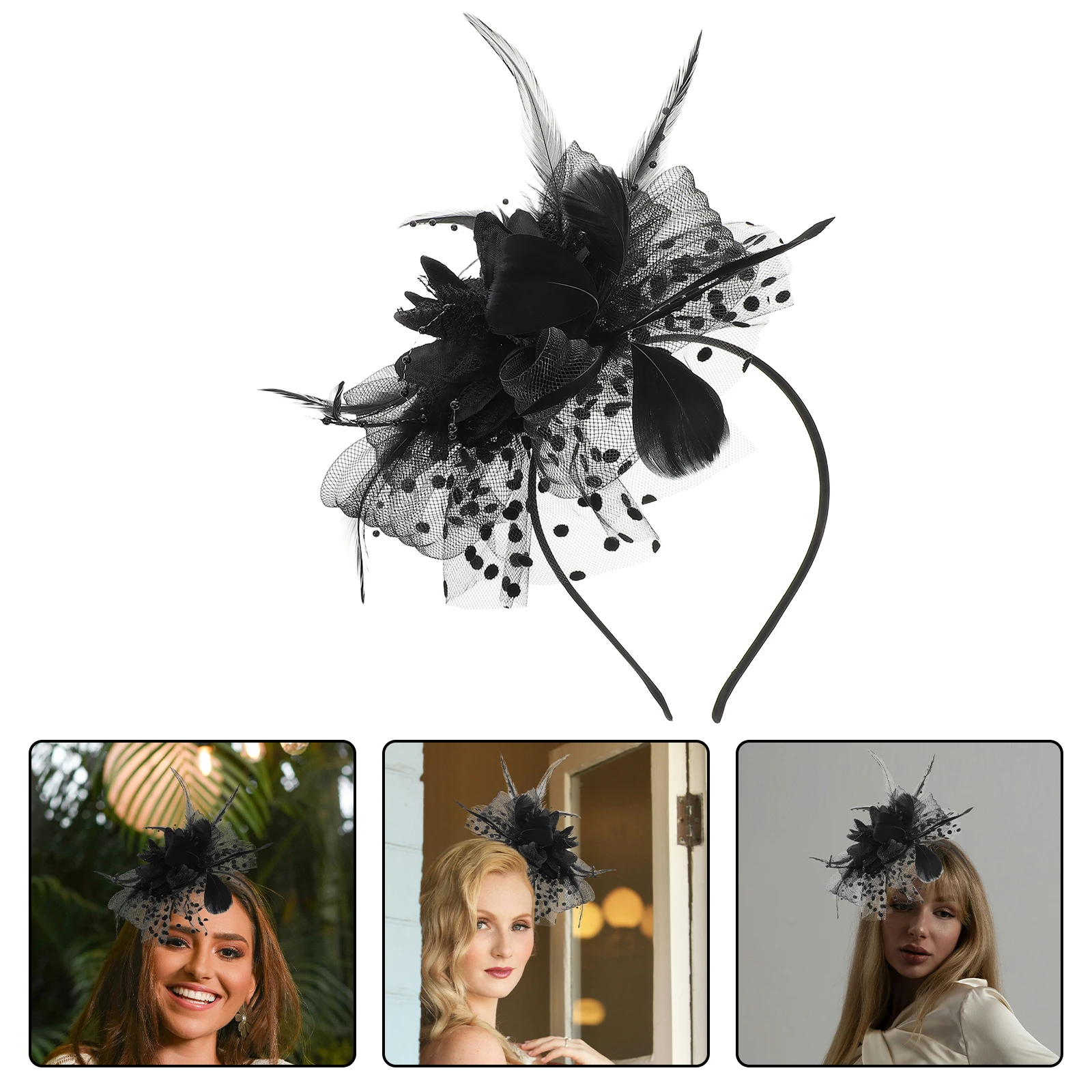 Aksesoris Rambut Pengantin Retro Bunga untuk Pesta, Topi, Jepit Rambut untuk Acara Tea Party