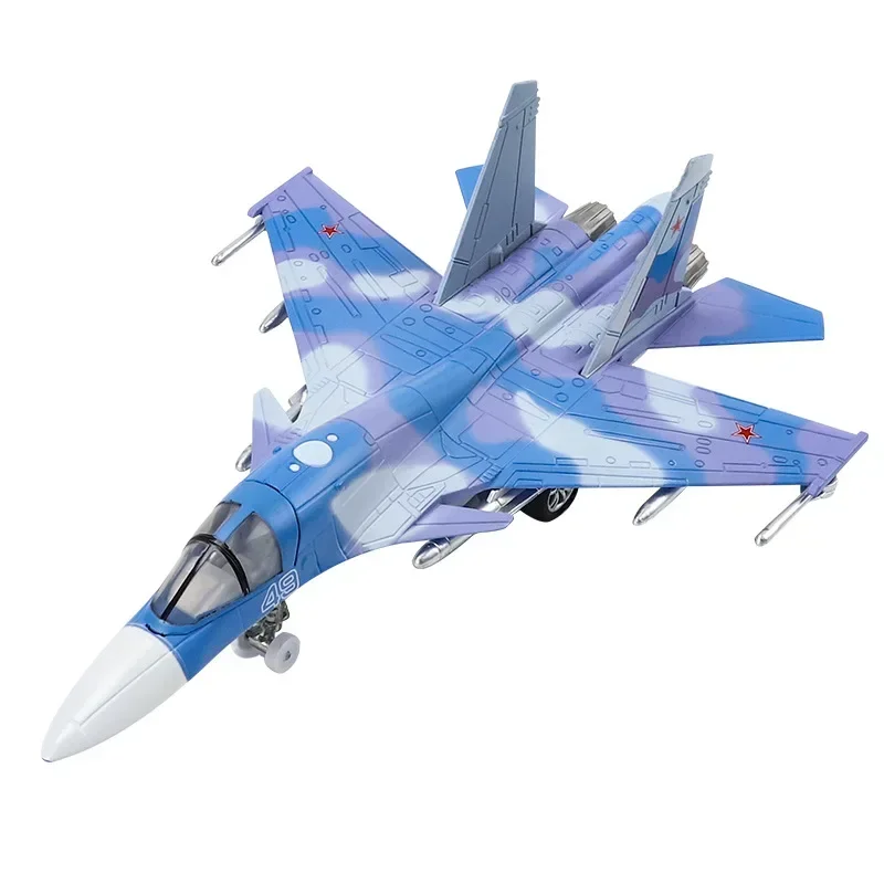 1:88 SU-34 Vechter Simulatie Legering Geluid en Licht Echo Bommenwerper Speelgoed Model Kindercadeau