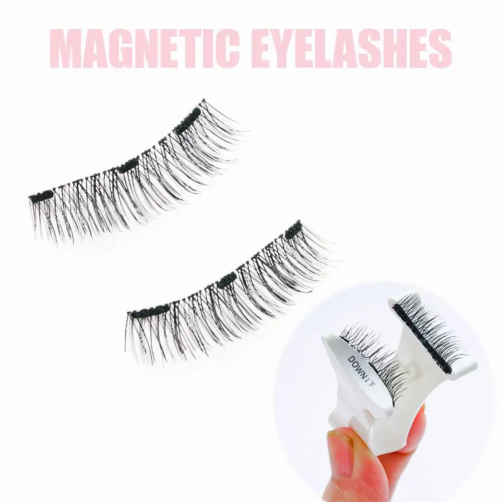Glue Free Magnetic Eyelash Reusable Magnetic Eyelashes Set Eyelash Curler Fluffy False Eyelashes extensions Makeup Tool