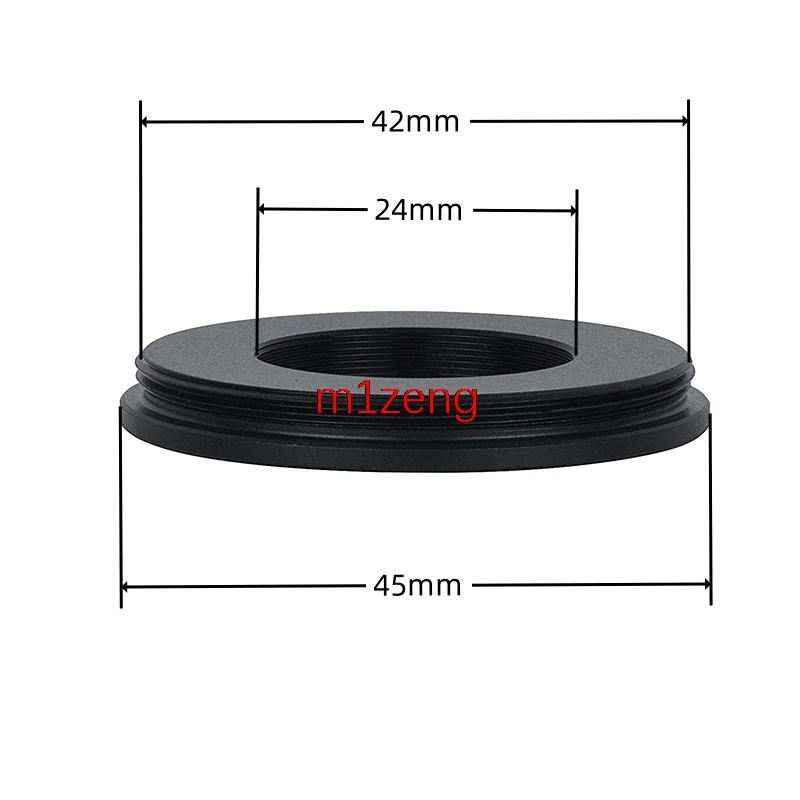 M24-M42 m24x0,5mm-m42x1mm M24 Buchse auf M42*1mm Außengewinde Objektiv Filterring Adapter für Kamera Helicoids