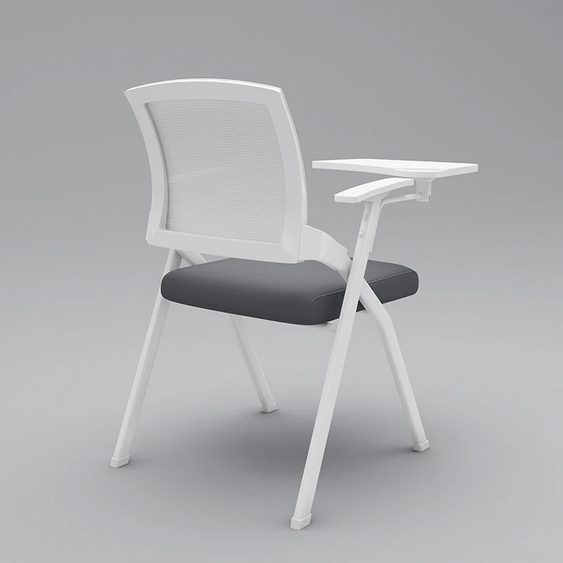 

White Training Chair with Table Board Conference Chair with Writing Board Conference Room Table Apartment furniture