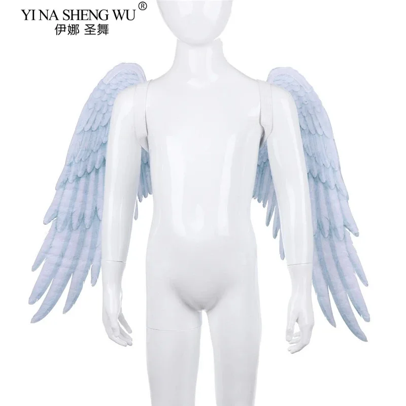 Alas de ángel y diablo en 3D, tela no tejida para Halloween, alas de Cosplay para fiesta temática para niños y adultos, disfraz de diablo con alas negras grandes