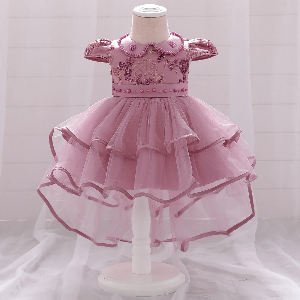 

Toddler Bridesmaids Flower Baby Girl Dress Infant Tulle1st Birthday Wedding Party Kids Dresses for Girls Baptism Evening Costume