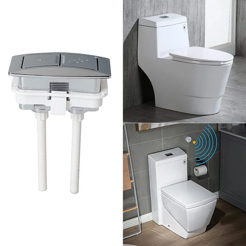 Toilet Drain Valve Dual Flush Tank Button Rectangular Toilet Water Saving Valve Drain Switch Button Bathroom Accessories