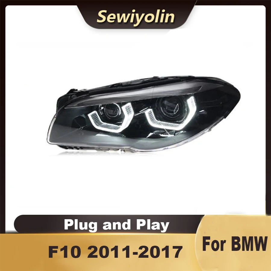 

Автомобильные аксессуары, линзы, светодиодные фары, триммер для BMW 5 серии F10 2011-2017, фара в сборе, F18, модифицированная ложка, DRL фонари