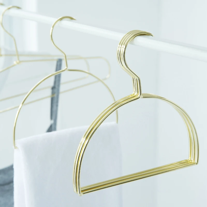 5PCS Nordic Semi-circular Metal Hanger, Tie Rack, Scarf Rack, Belt Rack, Scarf Rack, Gold Hanger