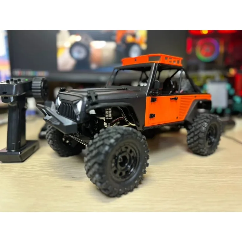 For MJX H12y 1/12  Scale RC Crawler Off-Road Car Roof Rack+Door Trim- 3D Printed Scale Parts, Multiple Colors, No-Drill Bolt-On