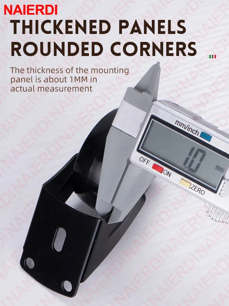 NAIERDI 1/2/4 Pieces Door Bottom Support Wheel Anti-Droop Adjustable Height PP Nylon Furniture Wheels Casters Platform Trolley