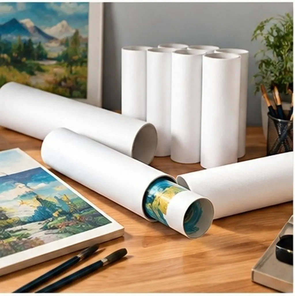 10Pcs Sturdy Kraft Paper Shipping Tubes for Artwork Posters Paintings Drawings Documents Protection Storage Craft Rolling Base
