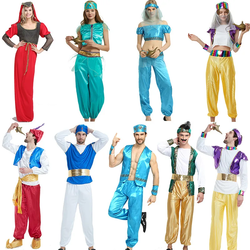 2025 New loween Arabic Costume Festival Par Adult Aladdin Lamp Jasmine Women's Ethnic Stage Clothing Traditional Chinese...