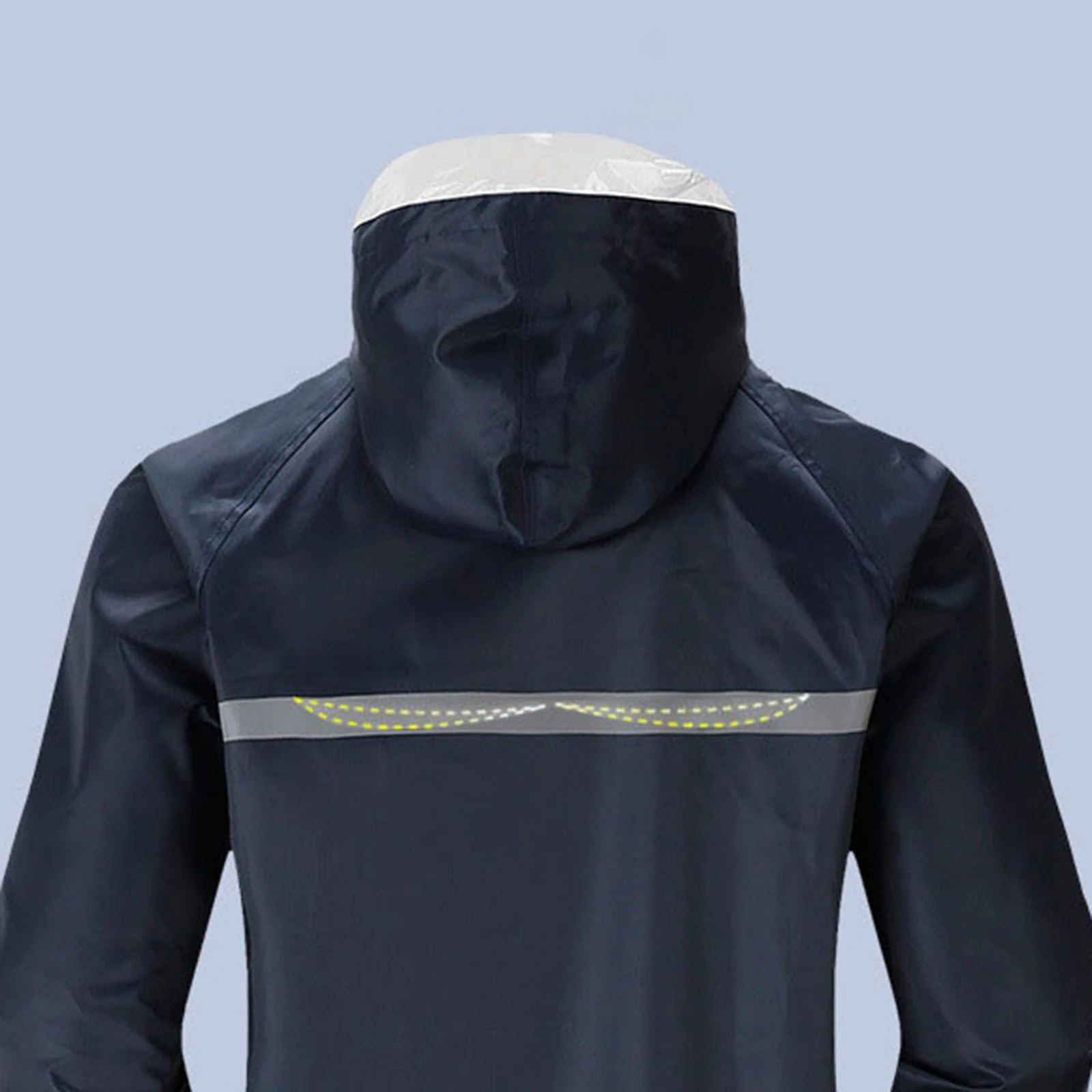 Long Raincoat for Men Women Waterproof Windproof Oxford Fabric Hooded Jacket for Camping Climbing Business Trip Outdoor