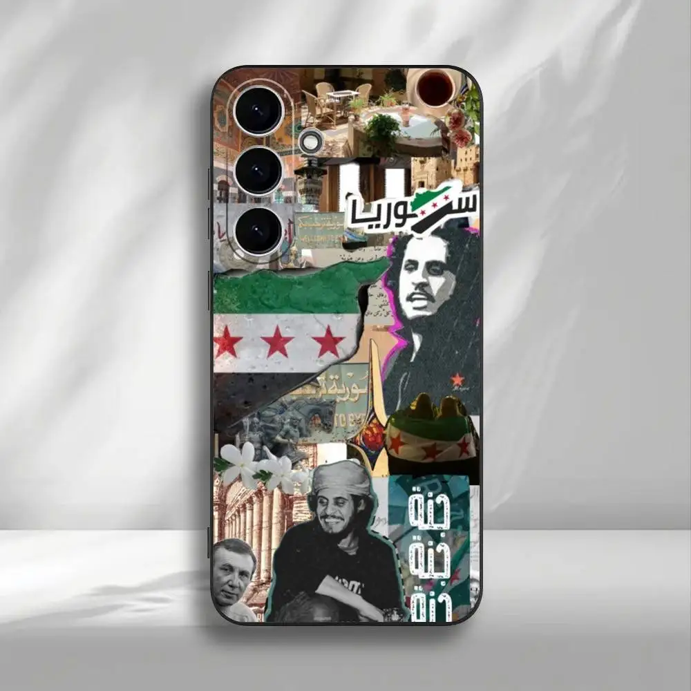 حافظة هاتف بعلم الثورة السورية لهاتف سامسونج جالاكسي A73، A72، A71، A70، A53، A52، A51، غطاء أسود ناعم آخر