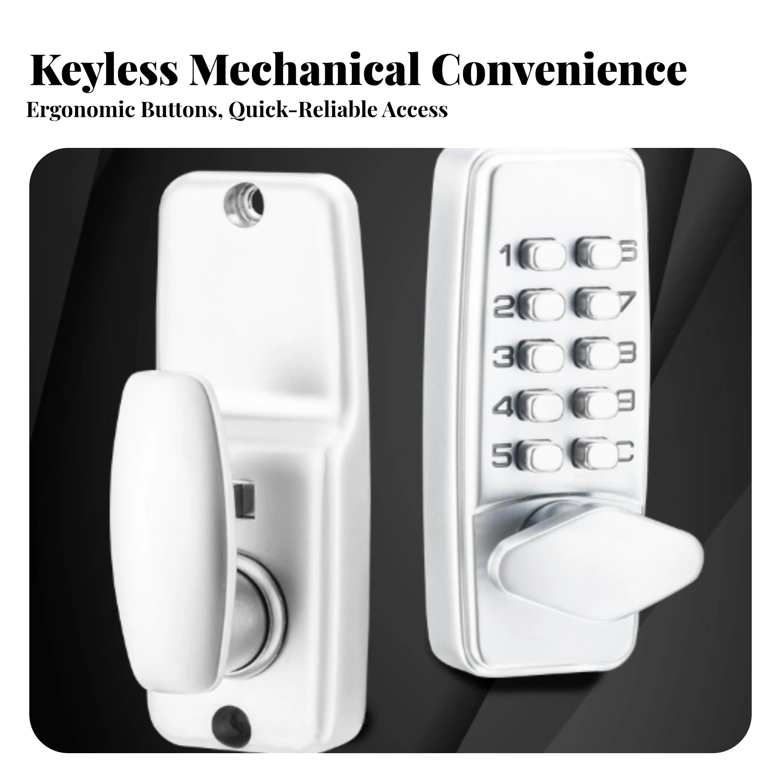 Mechanical Door Lock with Keypad Keyless Entry Door Lock with Keypad Waterproof Sun-Resistant for Home, Bedroom