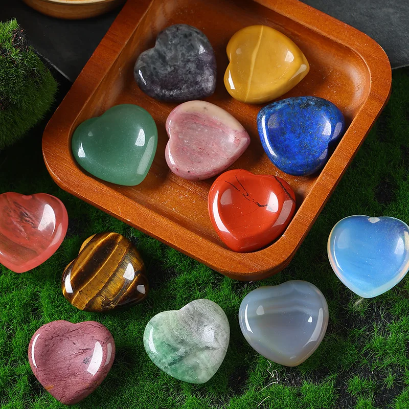 Natural Crystal Worry Stone Healing Gemstone Pocket Crystal Stress Relief Thumb Massage Palm Stone Anxiety Calm