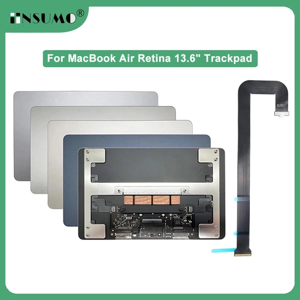 

Новый тачпад A2681 для MacBook Air Retina 13,6 дюйма, трекпад Touch, серый, серебристый, золотой, синий цвет M2 A2681 2022 года с гибким кабелем