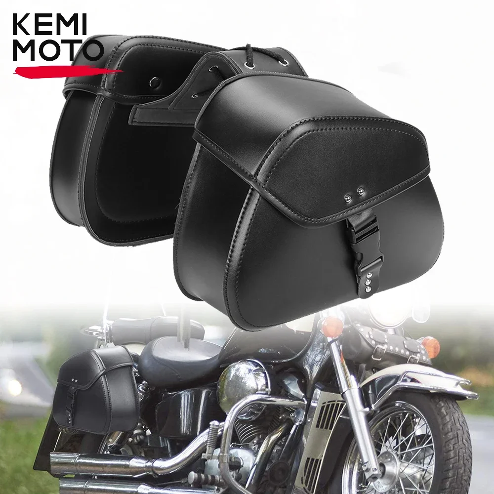 Motorcycle Side Saddle Bag Universal For Honda Shadow For Rebel 500 For Sportster Xl883 1200 For Yamaha For Kawasaki For Suzuki