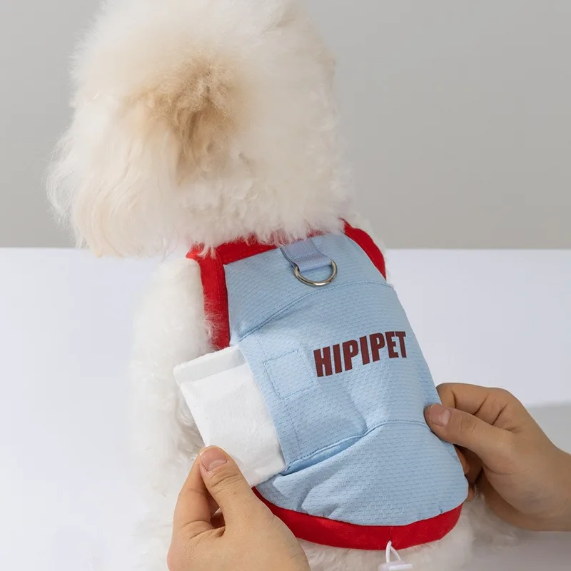 Dog Clothes with Hat Pet Summer Sun Protection Clothes Teddy Outdoor Vest Breathable Mesh Puppy T-Shirt with Traction Buckle - Image 6