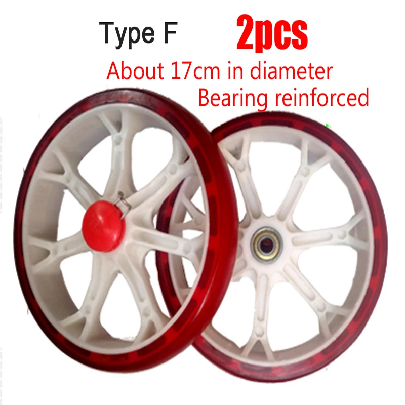 2PCS Shopping Cart Wheels For Shopping Trolley Dolly Rubber Caster Children\'S Toy Wheels Rubber Luggage Wheel Travelling Trolley