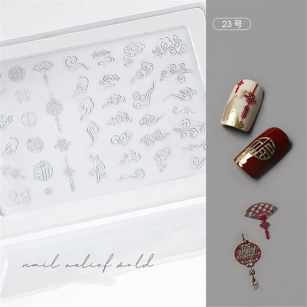 1pc Pullover Stricken Spitze 3D Acryl Form Nail art Dekoration Nägel DIY Design Silikon Nail art Vorlage Nagel Form